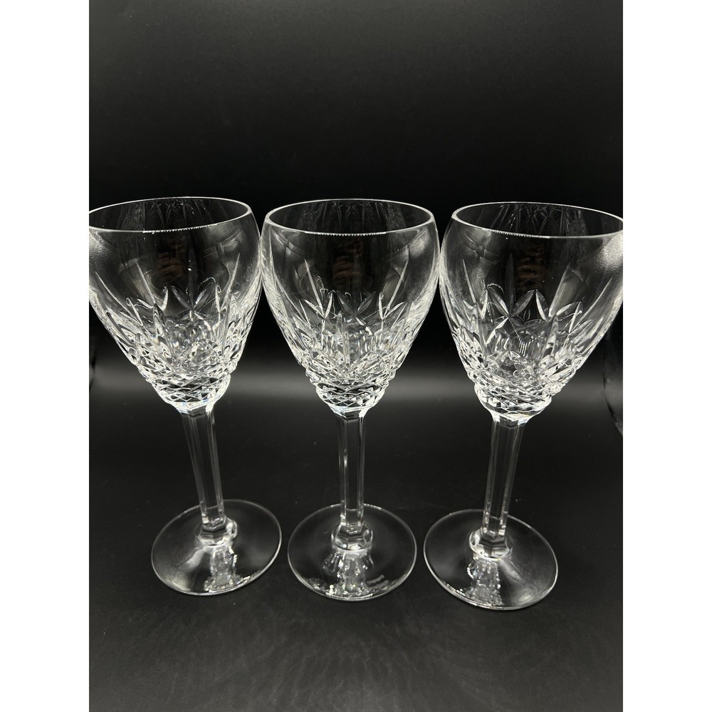 Marquis by Waterford Laurent Crystal Wine Goblets Set of 3 Cut Crystal Glass